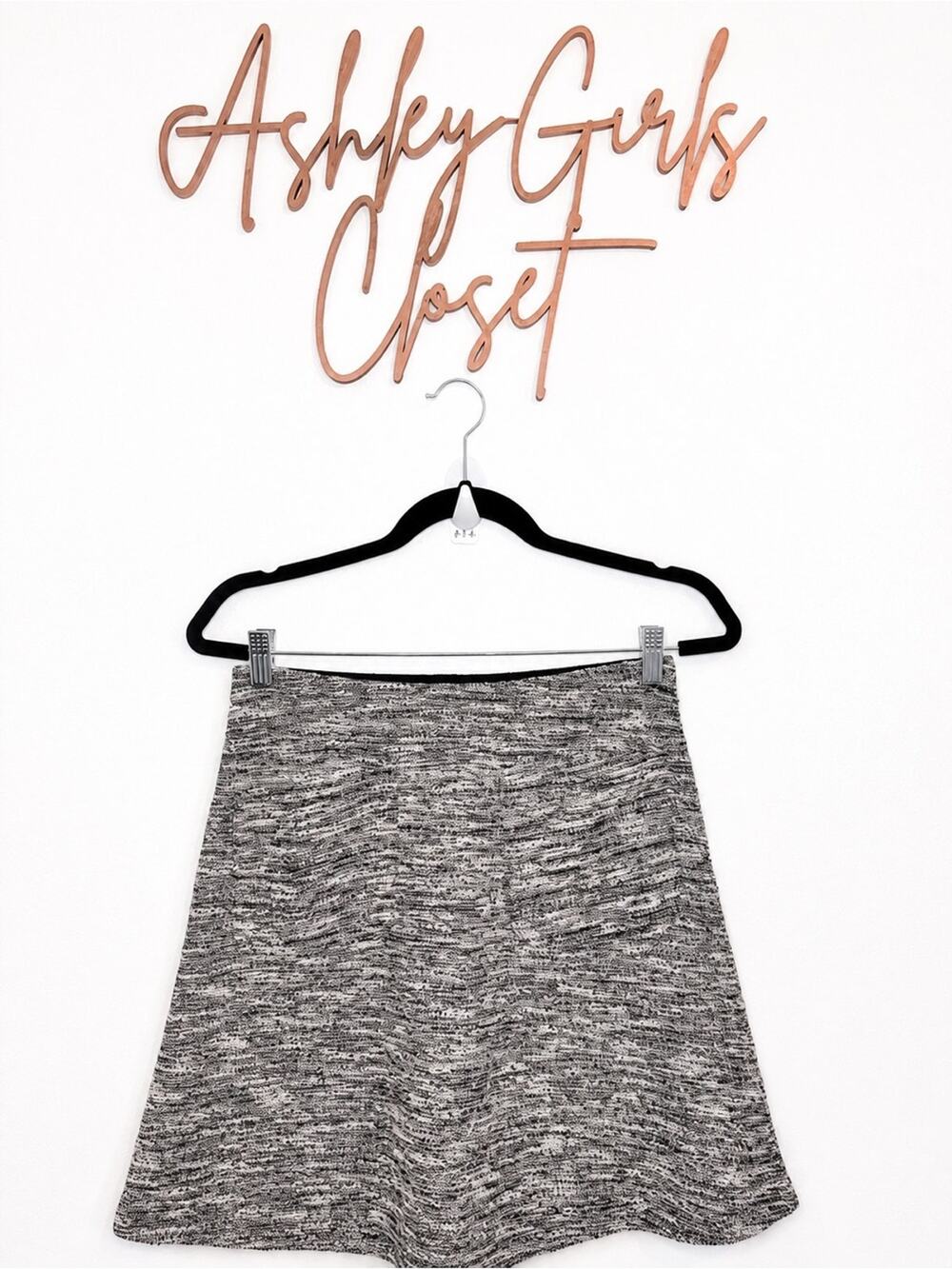 LOFT Outlet Marled Knit Mini Skirt XS A-Line Stretch Cozy Speckled
